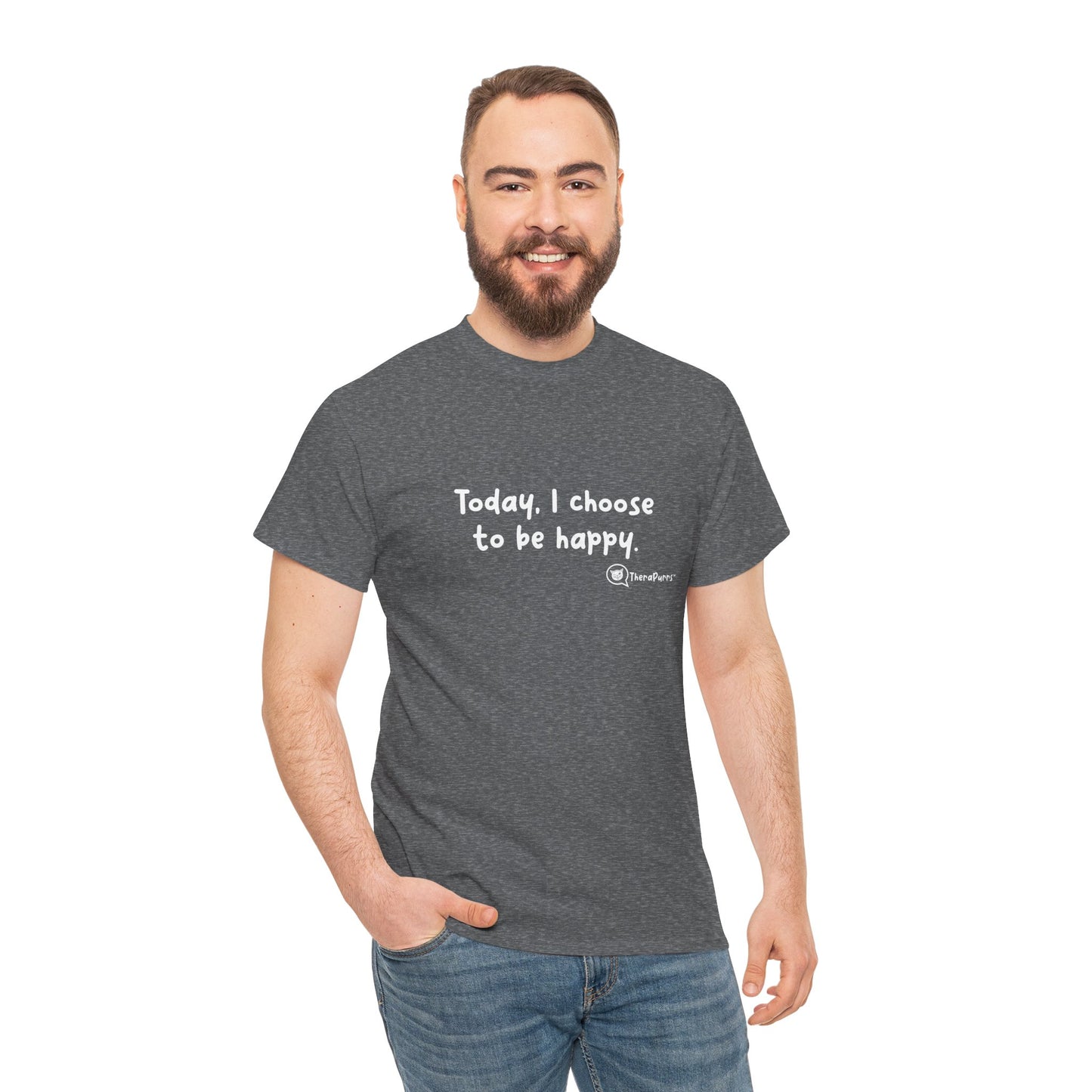 TheraPurrs Phrase T-Shirt - "Today, I choose to be happy"