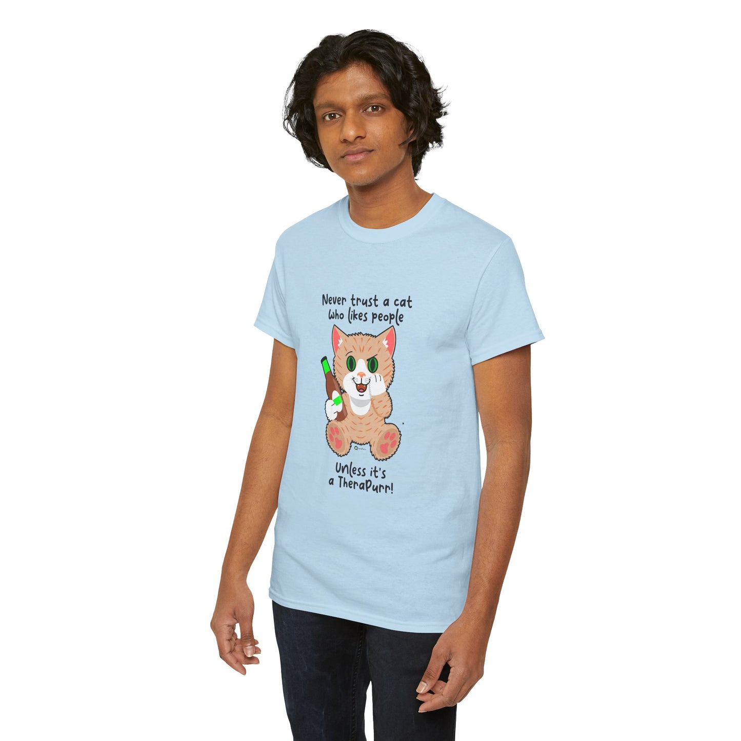 T-Shirt - SmartyCat - Never trust a cat who likes people - unless it's a TheraPurr!