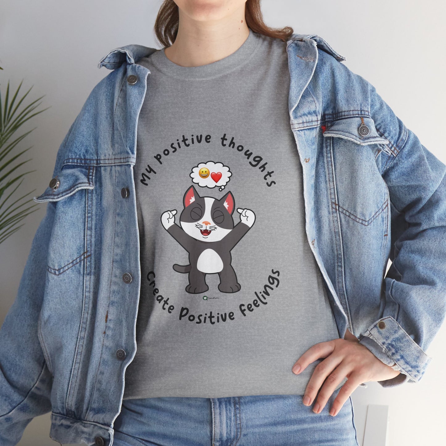T-Shirt - PosiCat - My positive thoughts create positive feelings