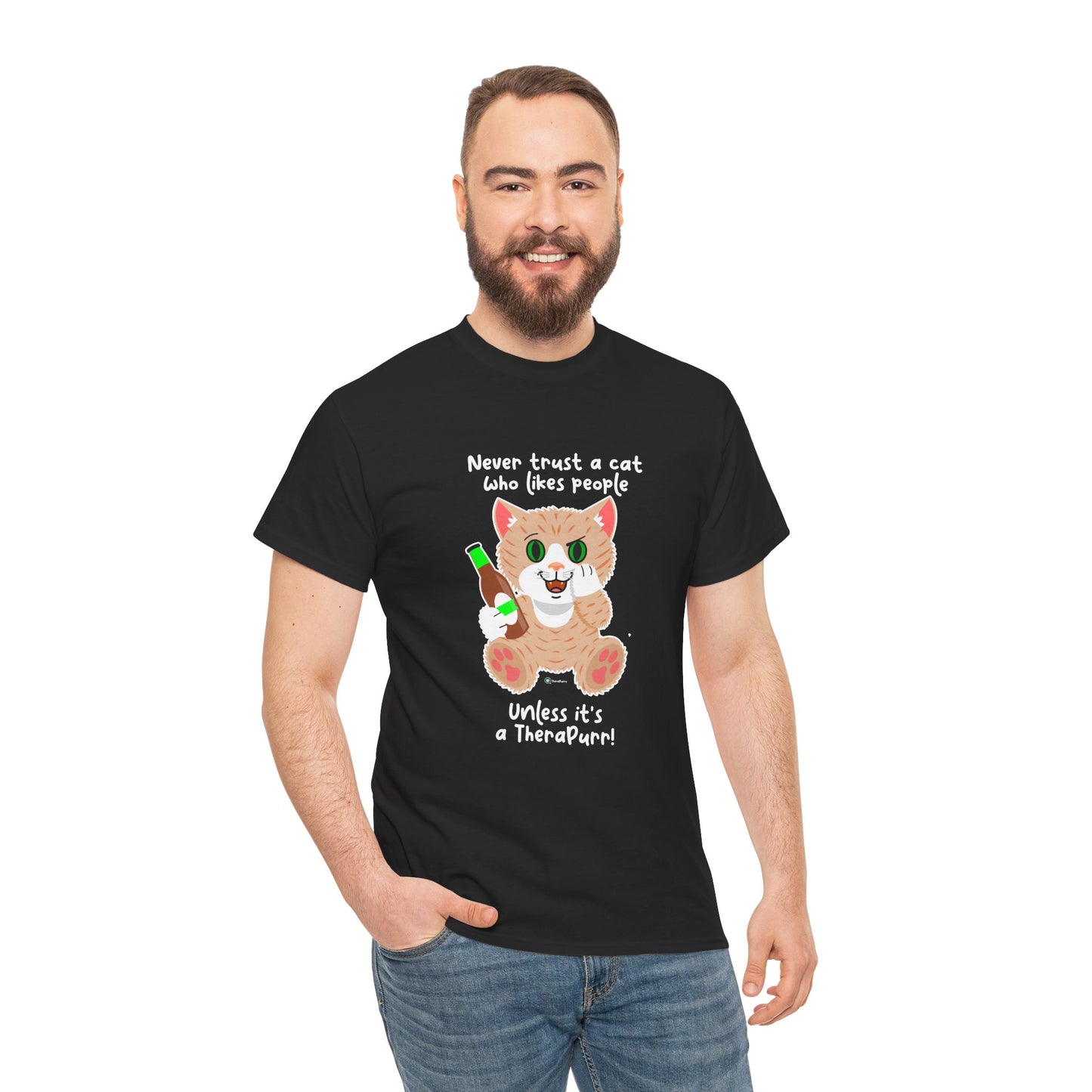 T-Shirt - SmartyCat - Never trust a cat who likes people - unless it's a TheraPurr!