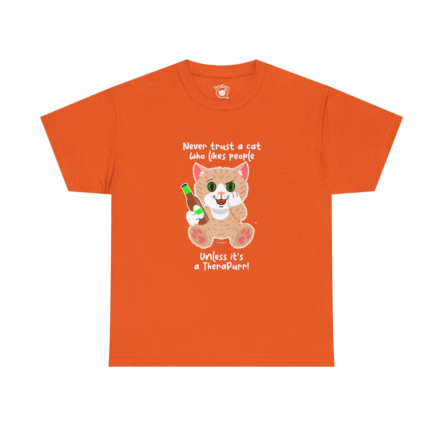 T-Shirt - SmartyCat - Never trust a cat who likes people - unless it's a TheraPurr!