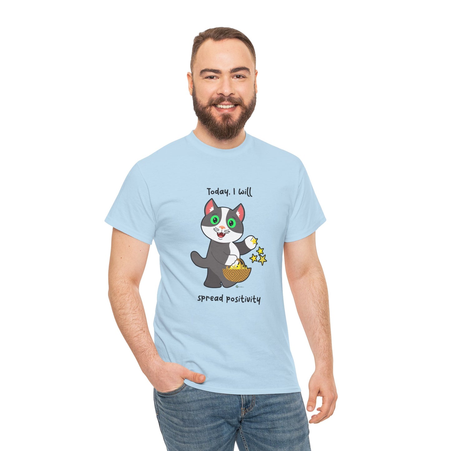 T-Shirt - PosiCat - Today, I will spread positivity
