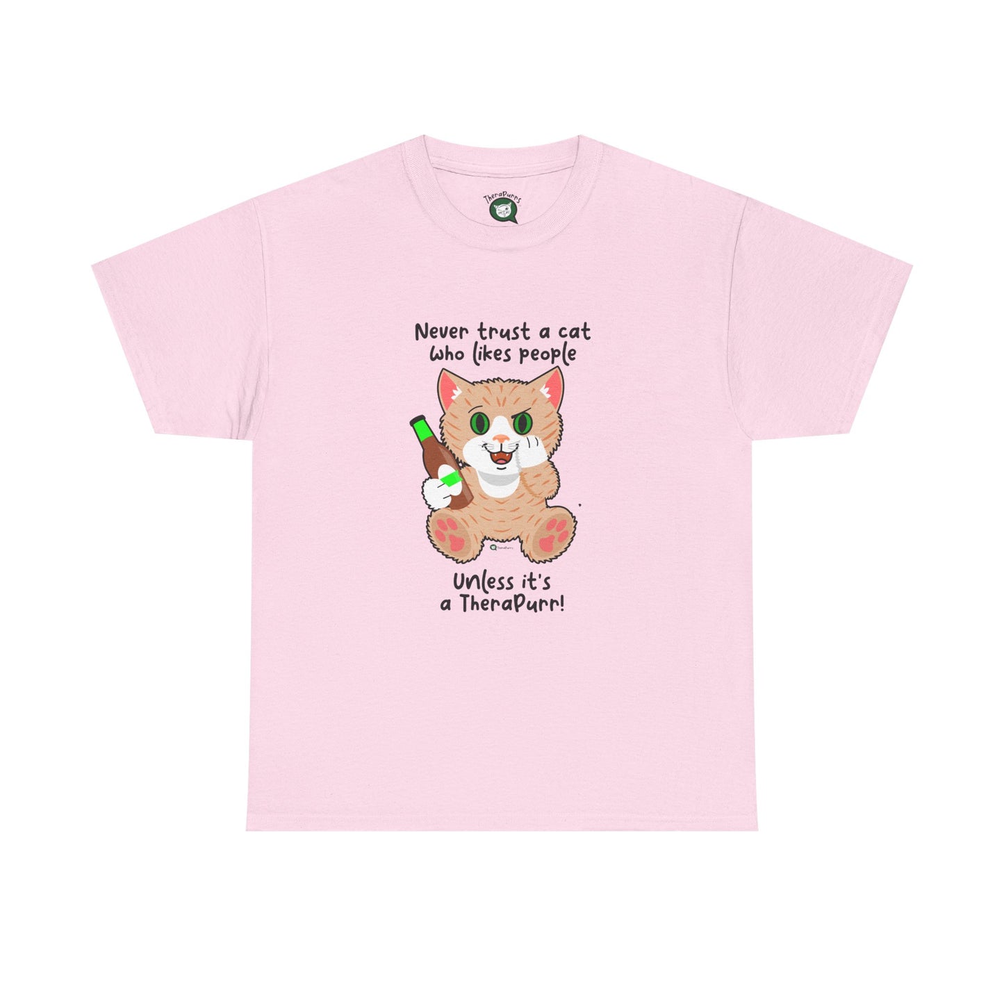 T-Shirt - SmartyCat - Never trust a cat who likes people - unless it's a TheraPurr!