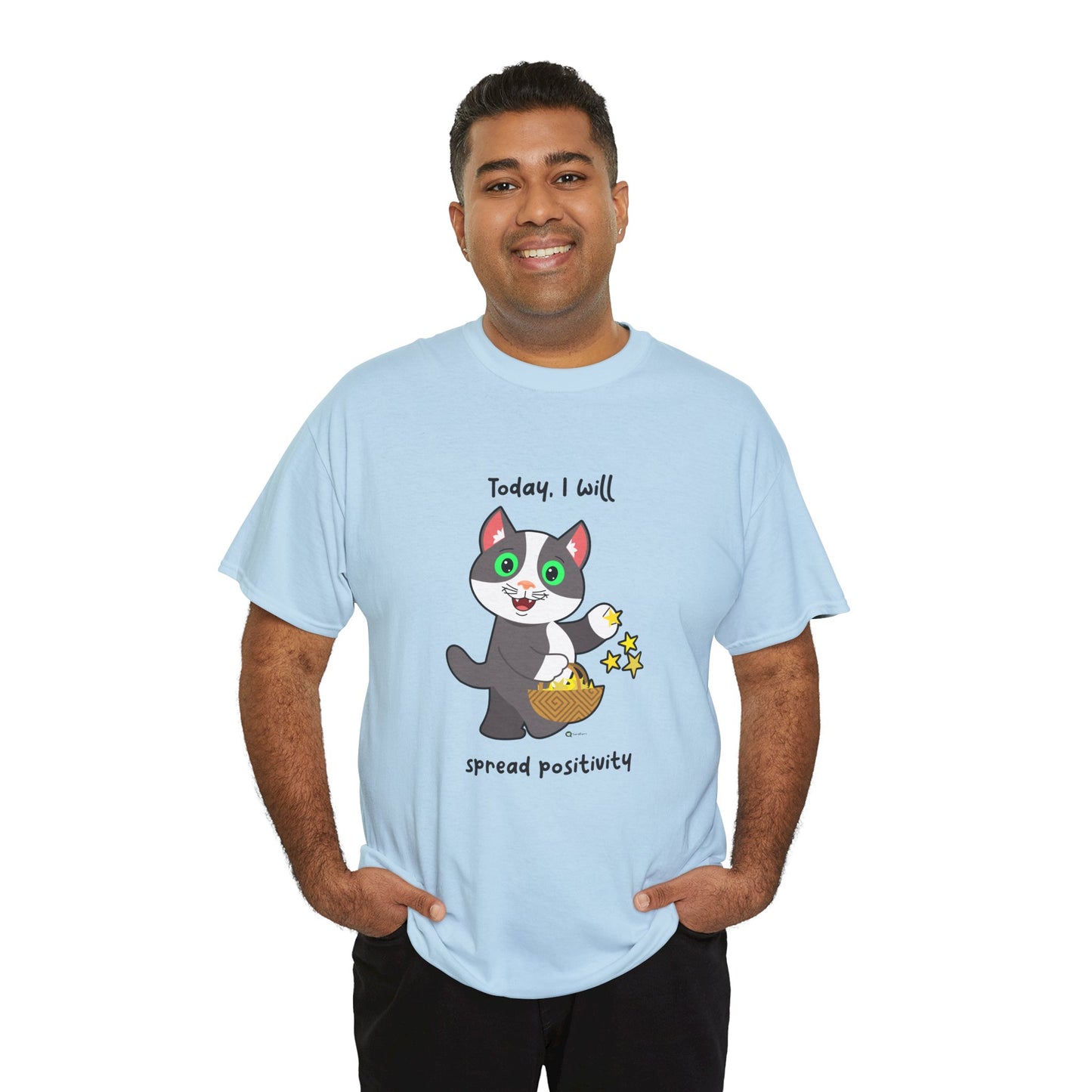 T-Shirt - PosiCat - Today, I will spread positivity