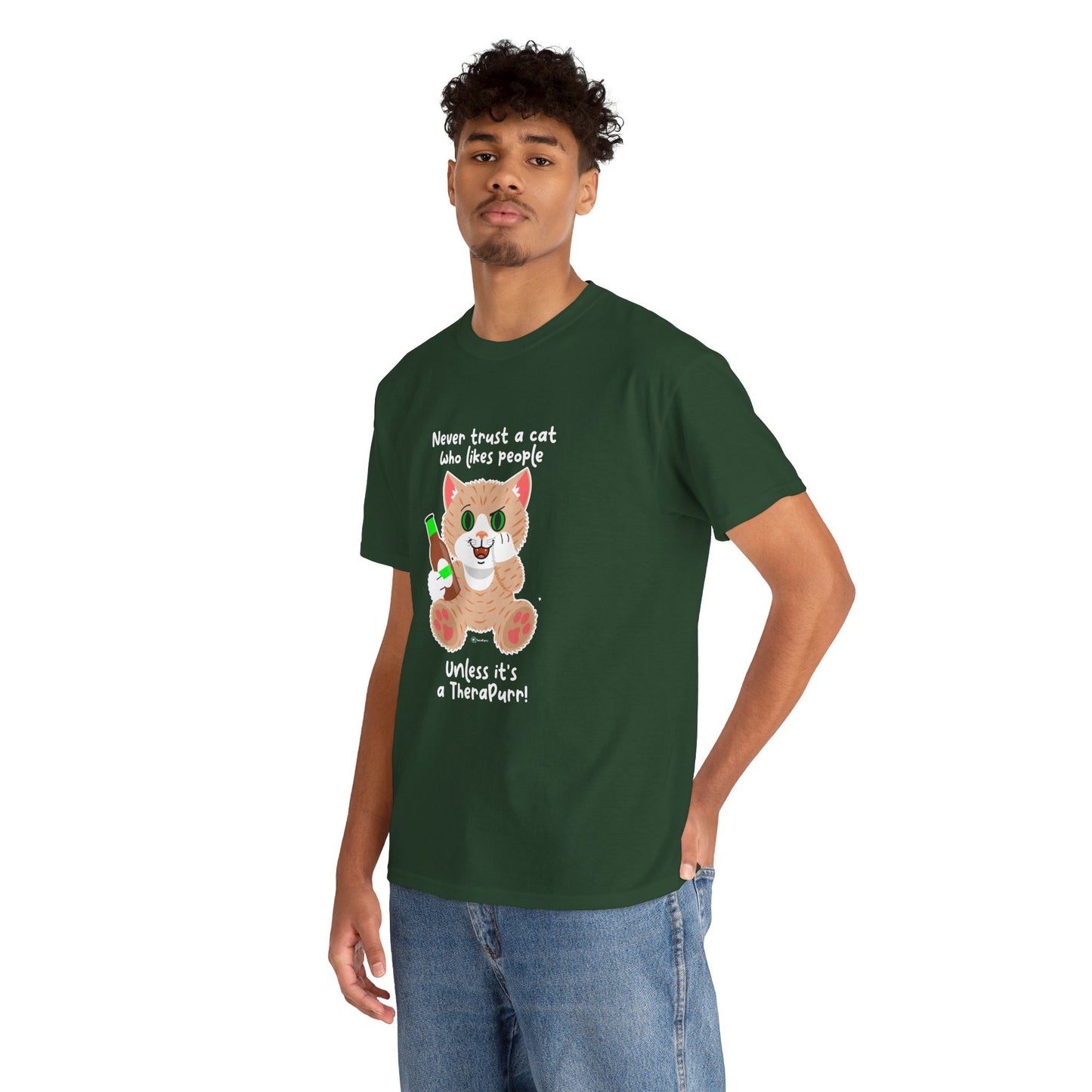 T-Shirt - SmartyCat - Never trust a cat who likes people - unless it's a TheraPurr!