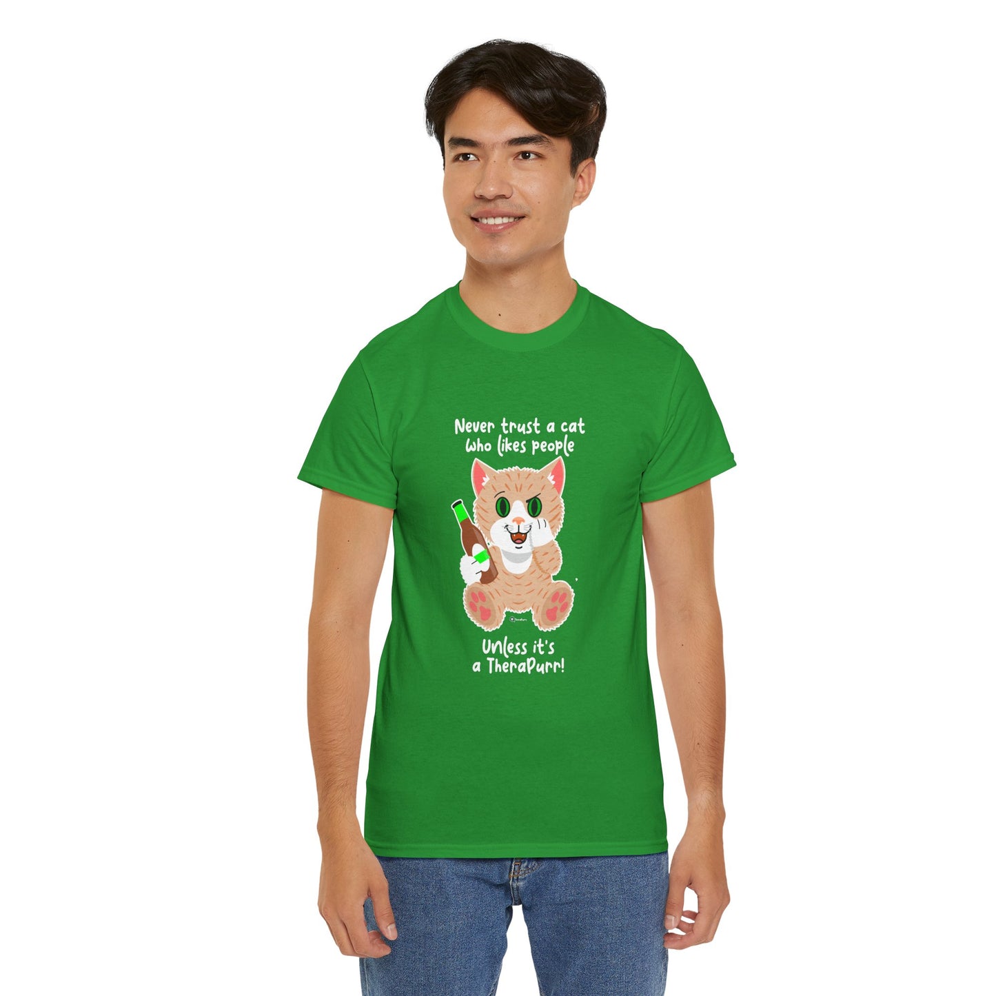 T-Shirt - SmartyCat - Never trust a cat who likes people - unless it's a TheraPurr!
