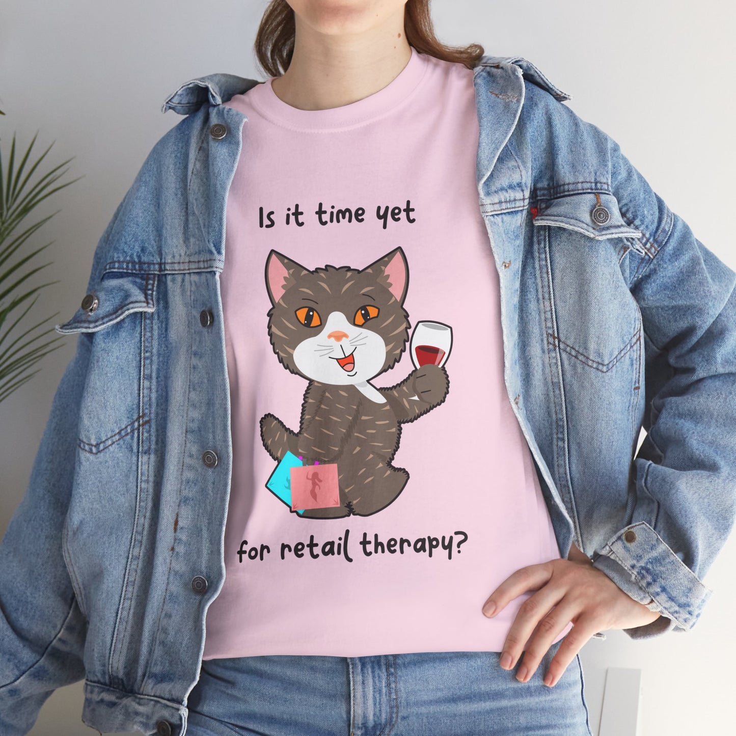 T-Shirt - HipaaCat - Is it time yet for retail therapy?