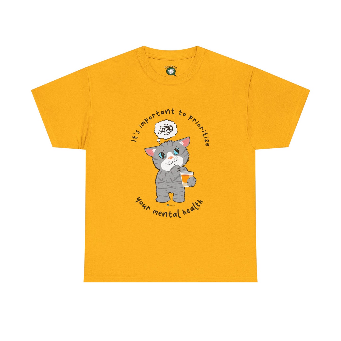 T-Shirt - TheraCat - It's important to prioritize your mental health