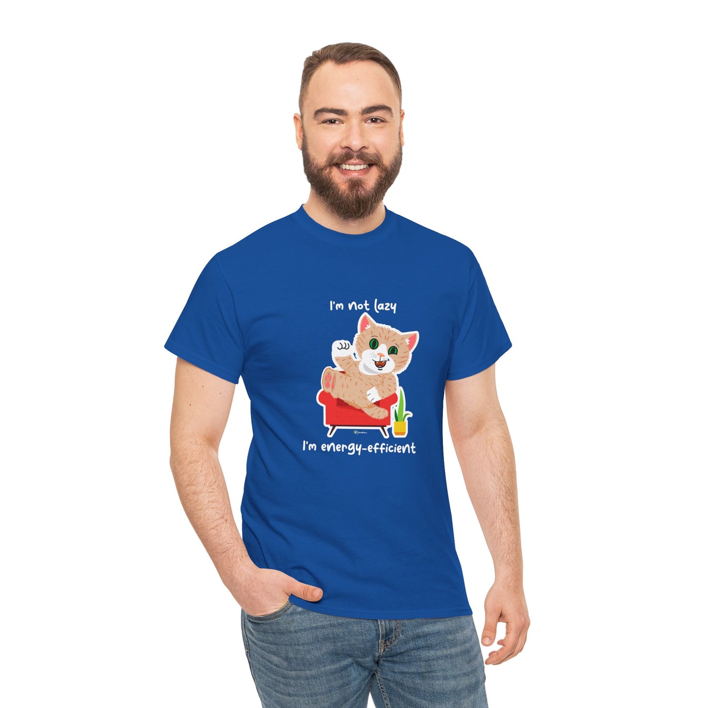 T-Shirt - SmartyCat - I'm not lazy. I'm energy efficient.