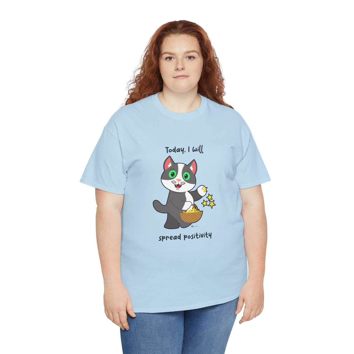 T-Shirt - PosiCat - Today, I will spread positivity