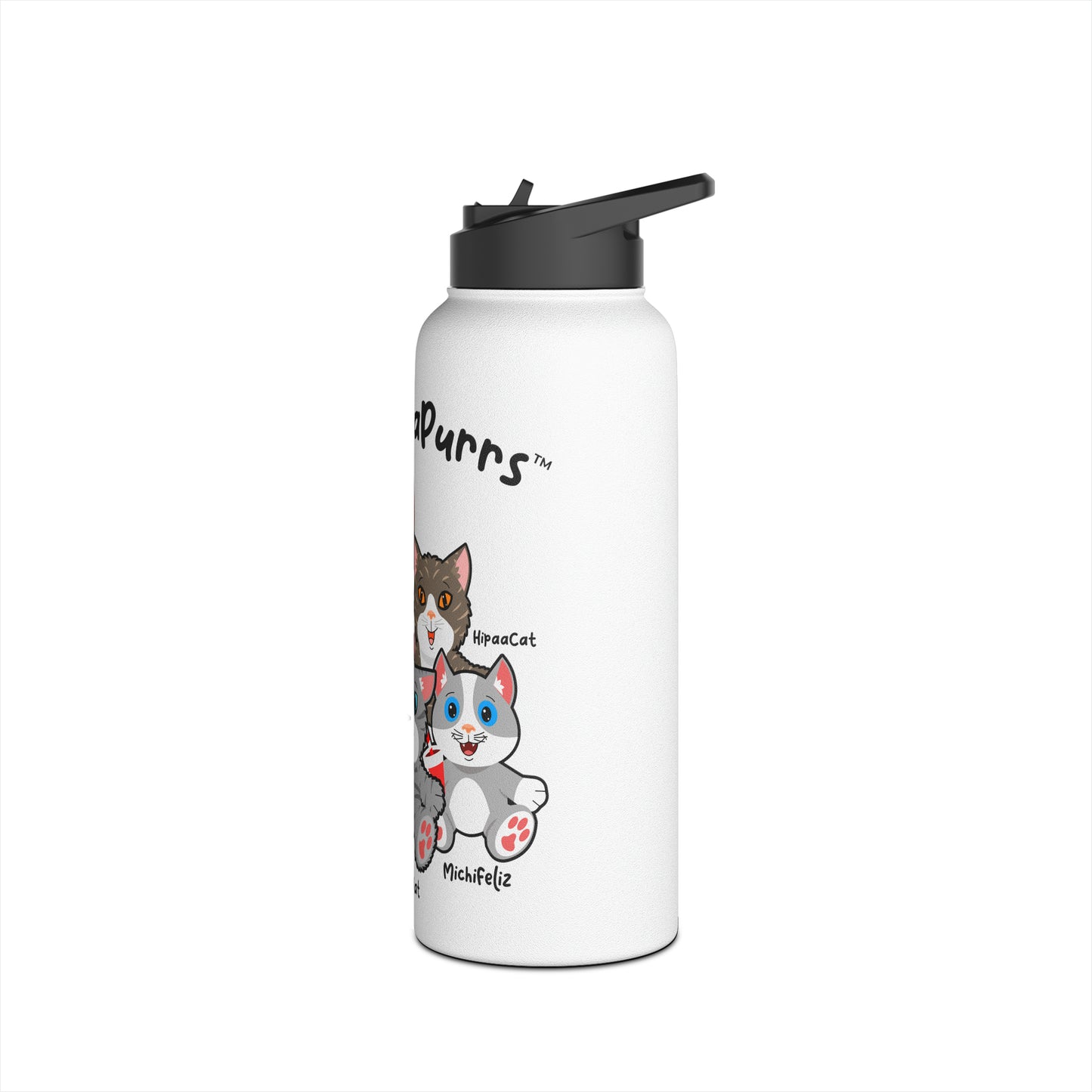 Water Bottle, Stainless Steel - TheraPurrs - 5 Cats