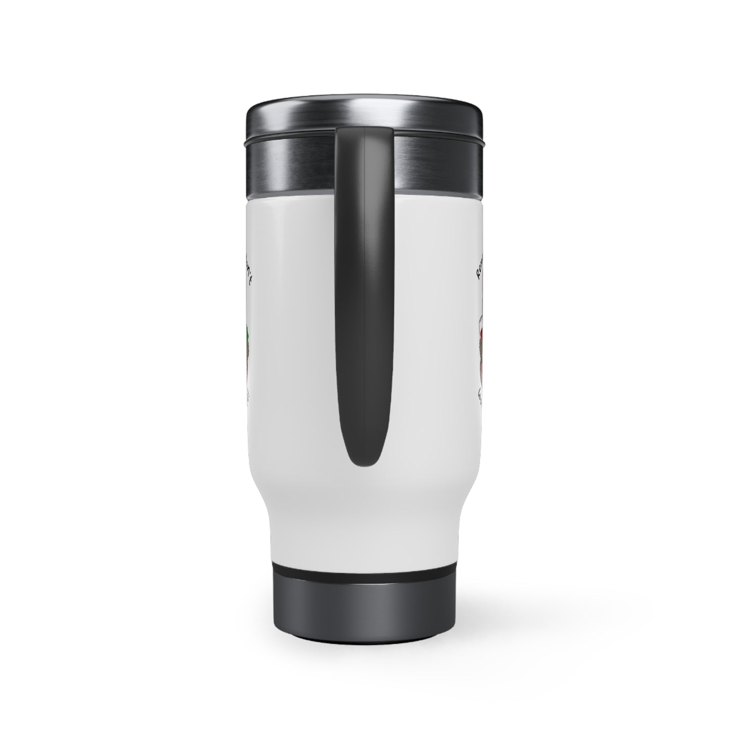 Stainless Steel Travel Mug with Handle, 14oz - HipaaCat - We don't Work For Free