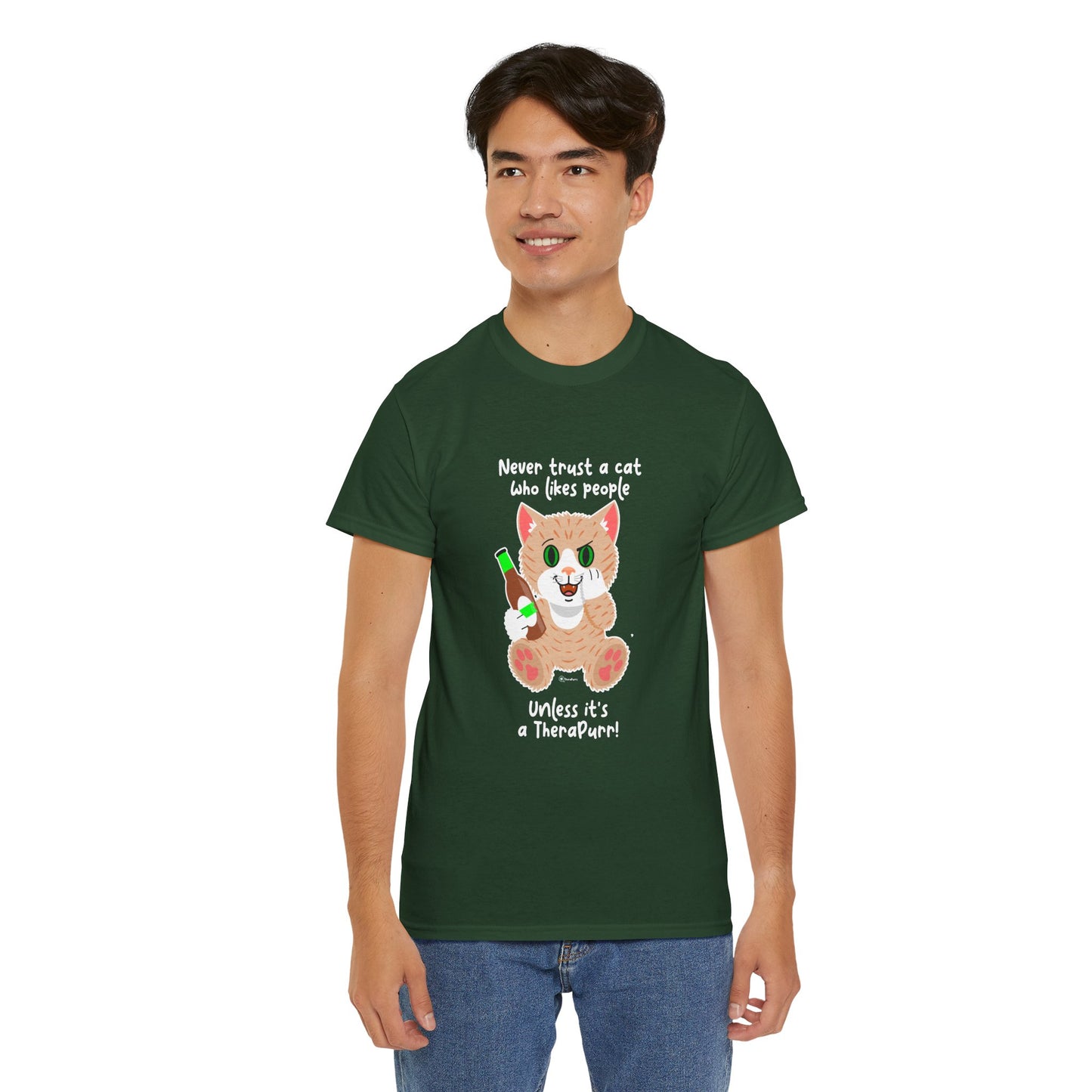 T-Shirt - SmartyCat - Never trust a cat who likes people - unless it's a TheraPurr!