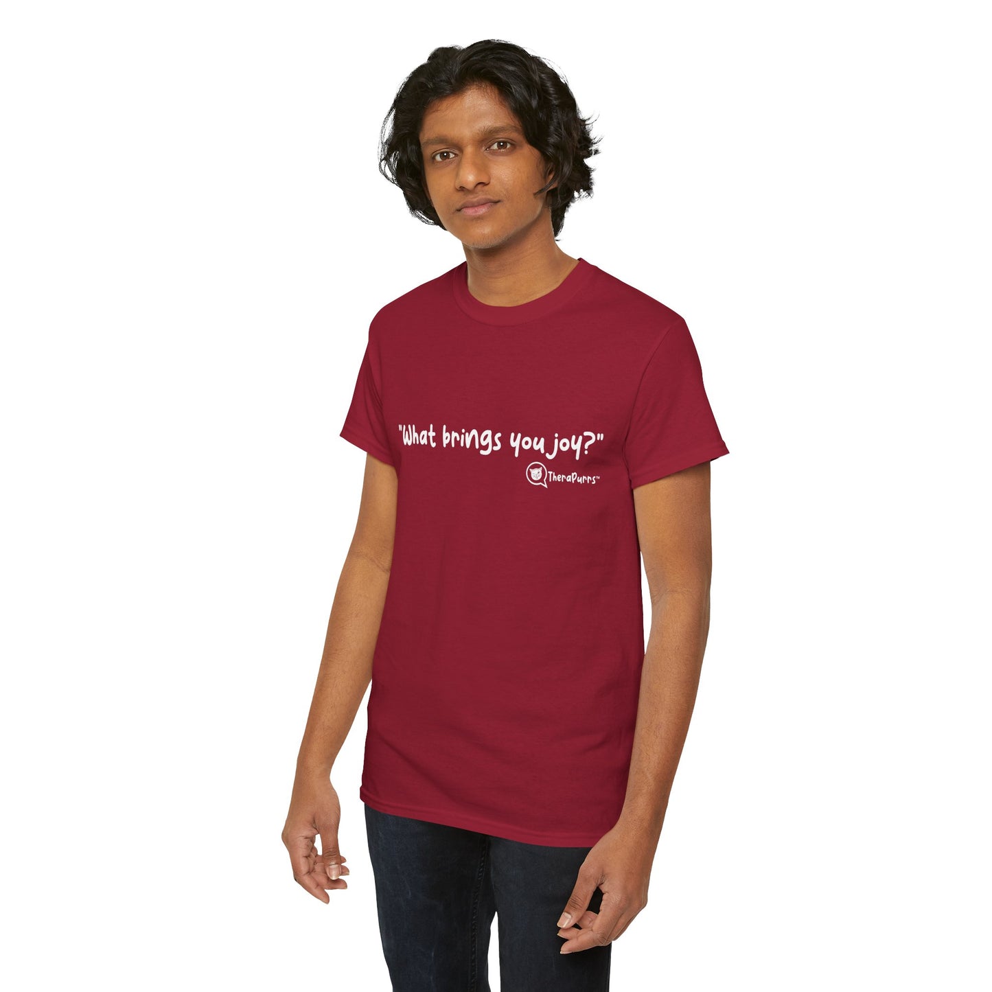 TheraPurrs Phrase T-Shirt - "What brings you joy?"