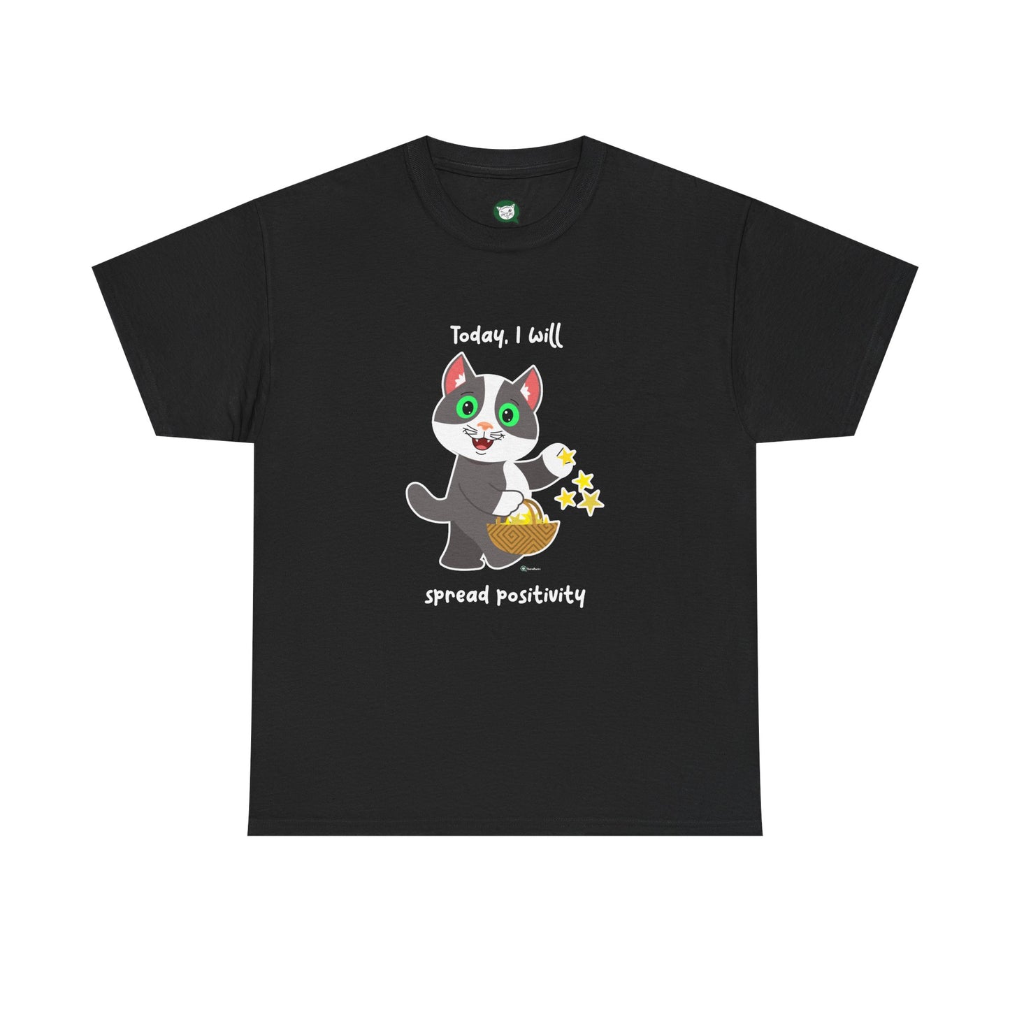T-Shirt - PosiCat - Today, I will spread positivity