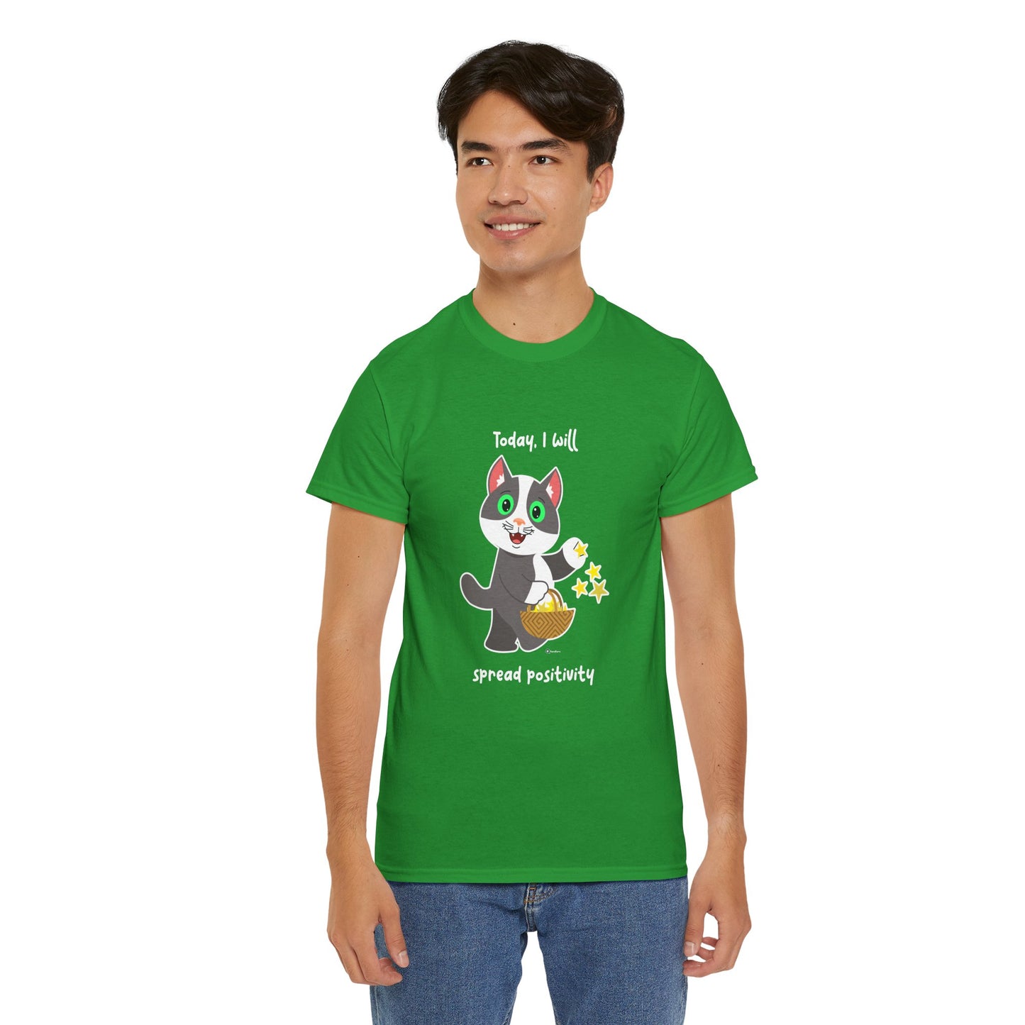 T-Shirt - PosiCat - Today, I will spread positivity