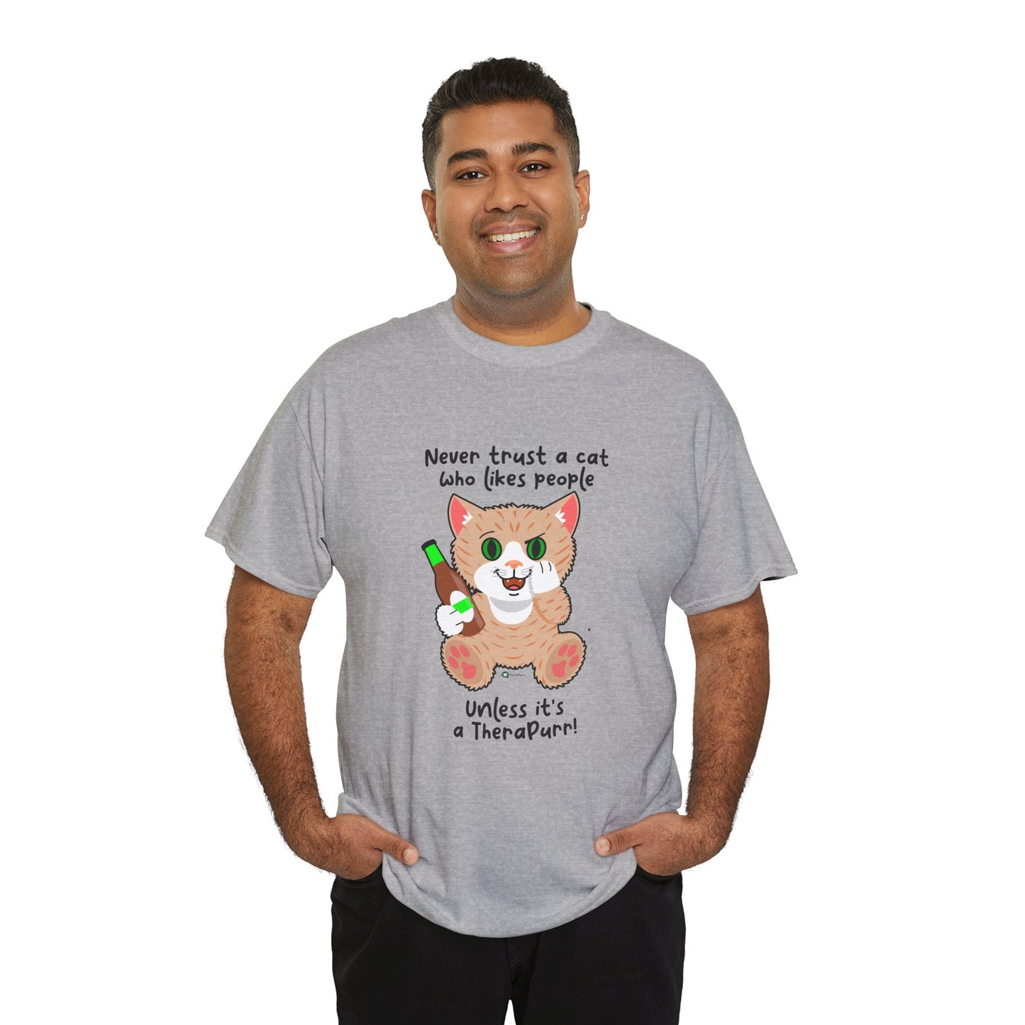 T-Shirt - SmartyCat - Never trust a cat who likes people - unless it's a TheraPurr!