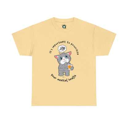 T-Shirt - TheraCat - It's important to prioritize your mental health