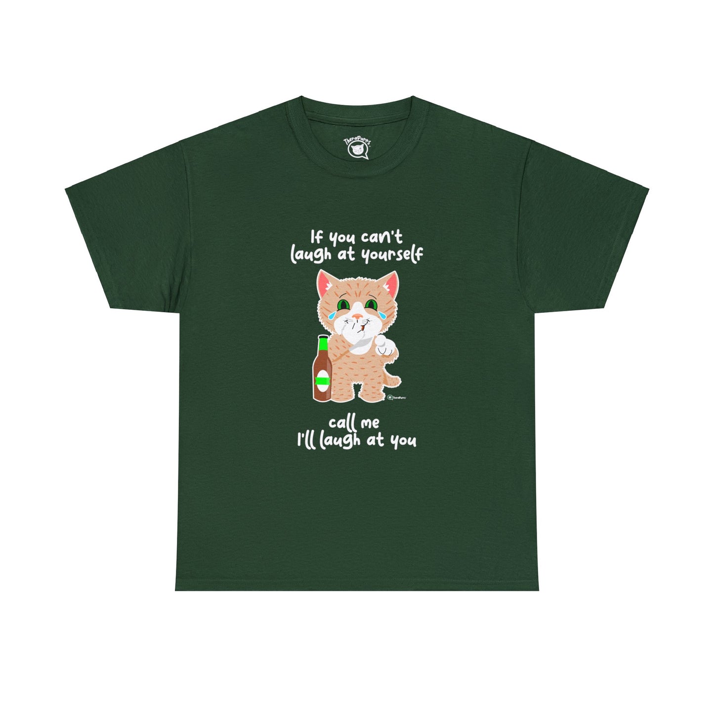 T-Shirt - SmartyCat - If you can't laugh at yourself - call me - I'll laugh at you