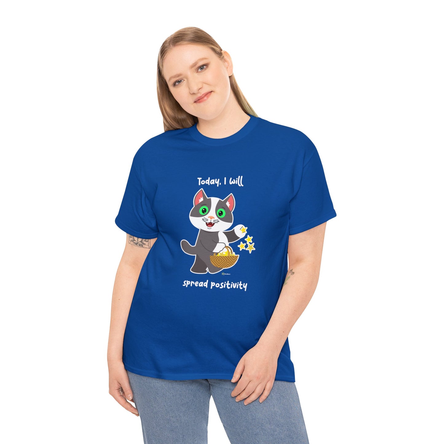 T-Shirt - PosiCat - Today, I will spread positivity