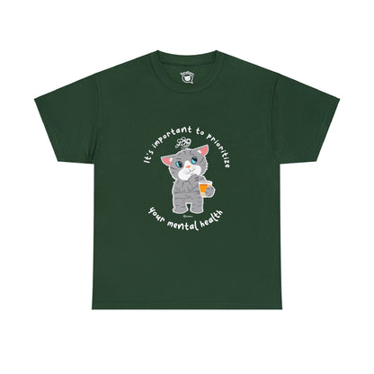 T-Shirt - TheraCat - It's important to prioritize your mental health