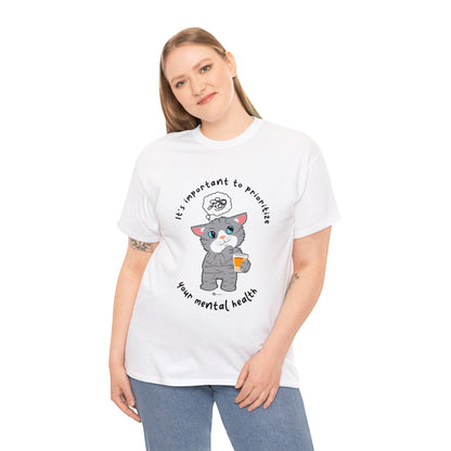 T-Shirt - TheraCat - It's important to prioritize your mental health