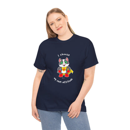 T-Shirt - PosiCat - I choose my own attitude