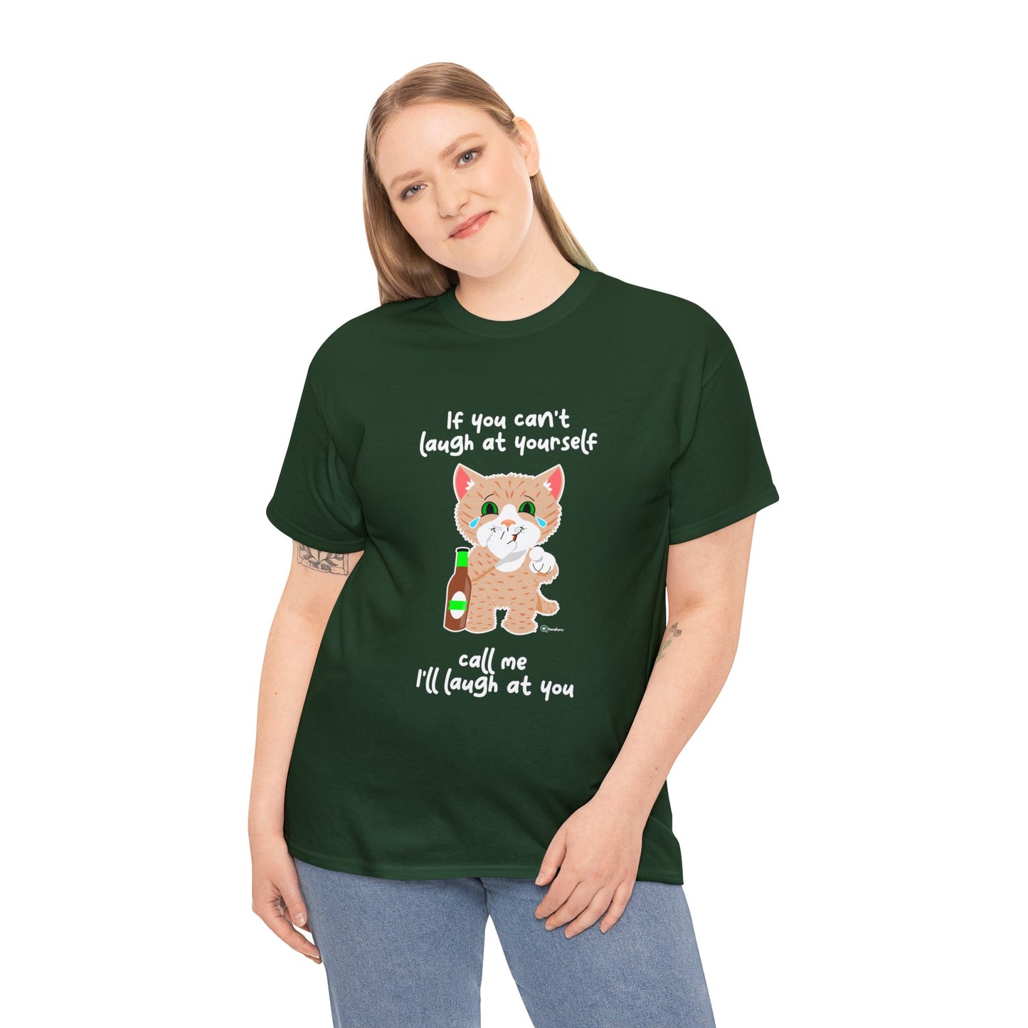 T-Shirt - SmartyCat - If you can't laugh at yourself - call me - I'll laugh at you