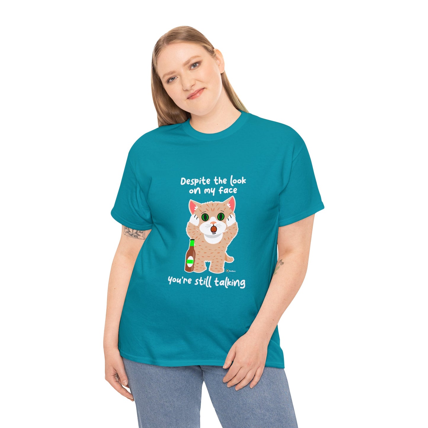 T-Shirt - SmartyCat - Despite the look on my face you're still talking