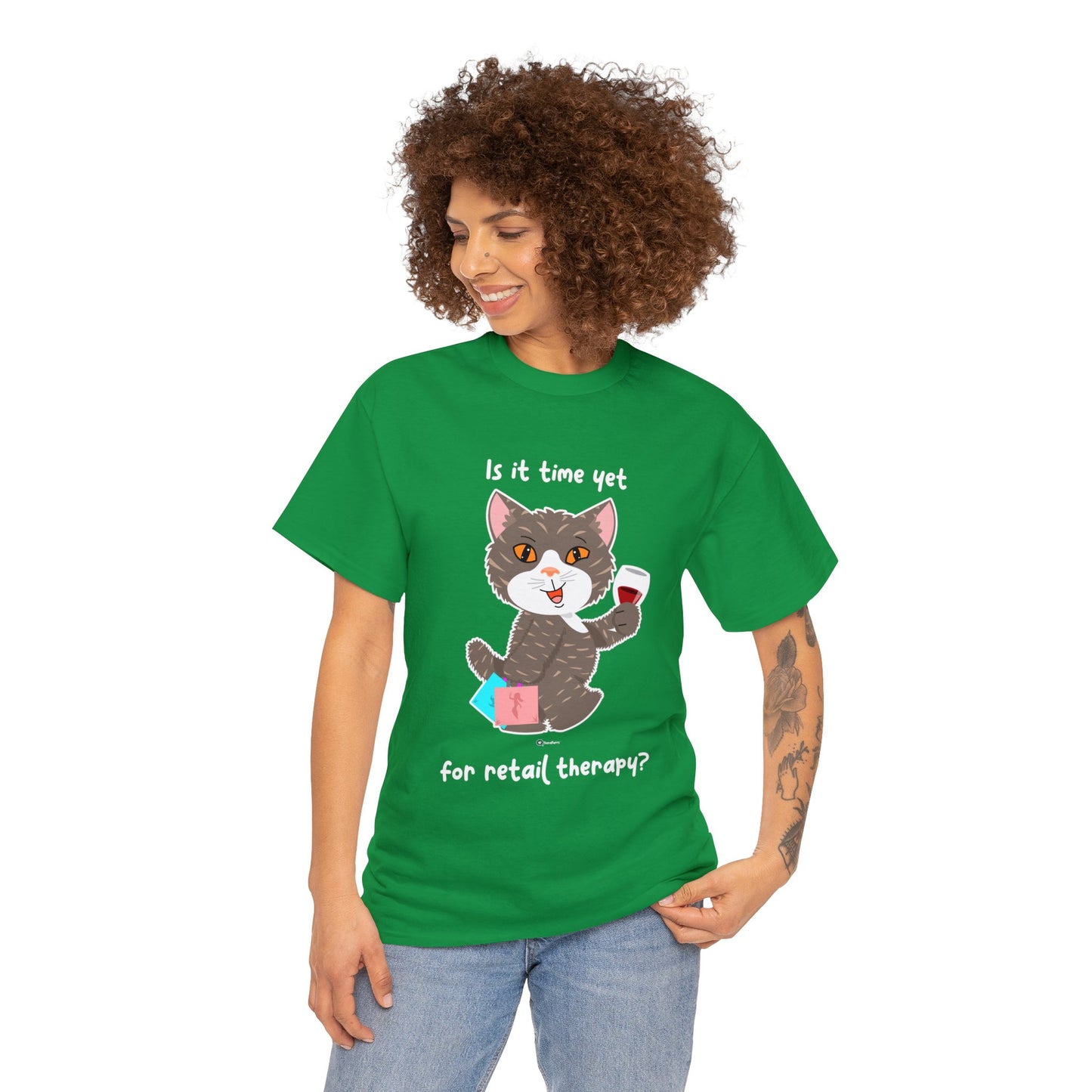 T-Shirt - HipaaCat - Is it time yet for retail therapy?