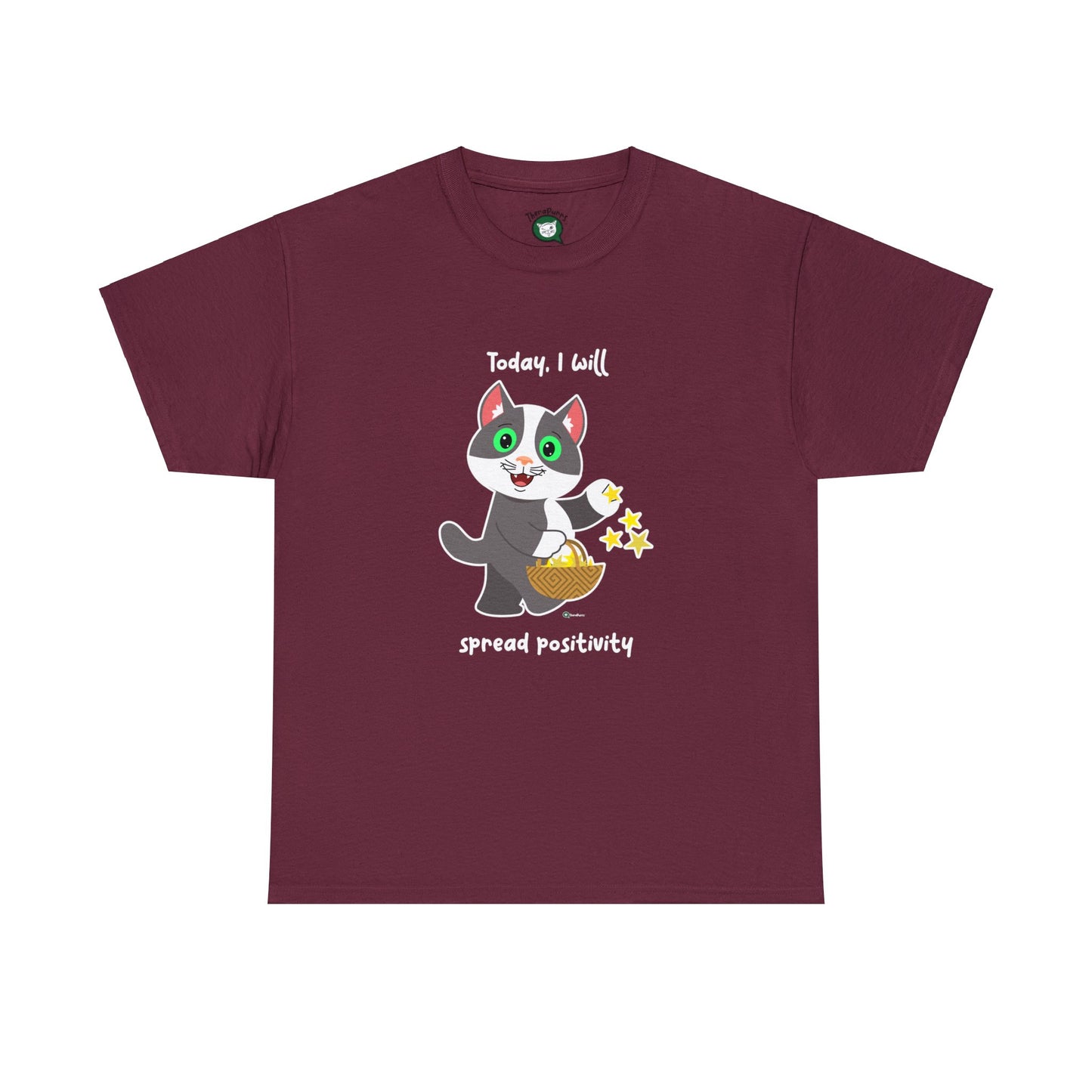 T-Shirt - PosiCat - Today, I will spread positivity