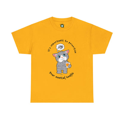 T-Shirt - TheraCat - It's important to prioritize your mental health