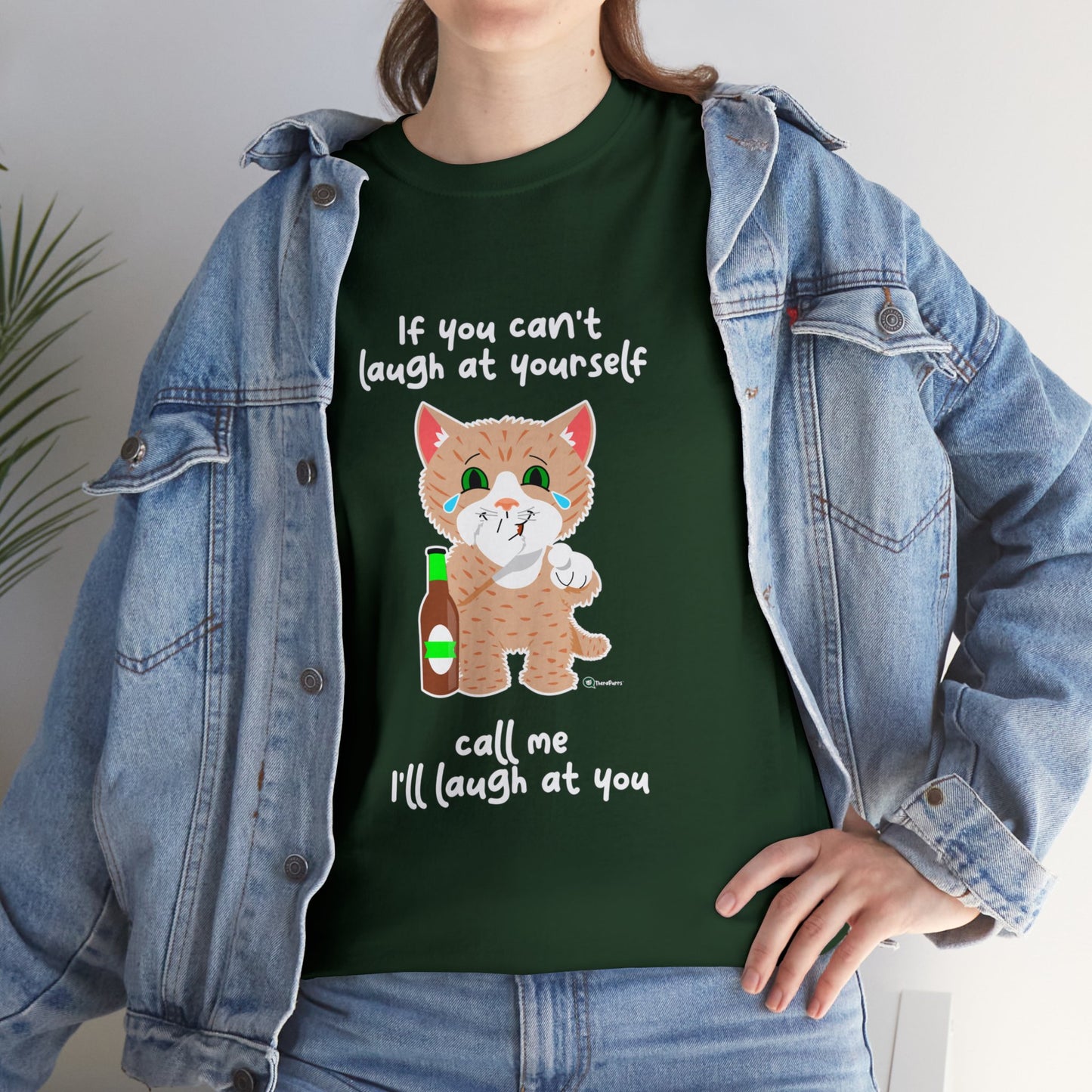 T-Shirt - SmartyCat - If you can't laugh at yourself - call me - I'll laugh at you