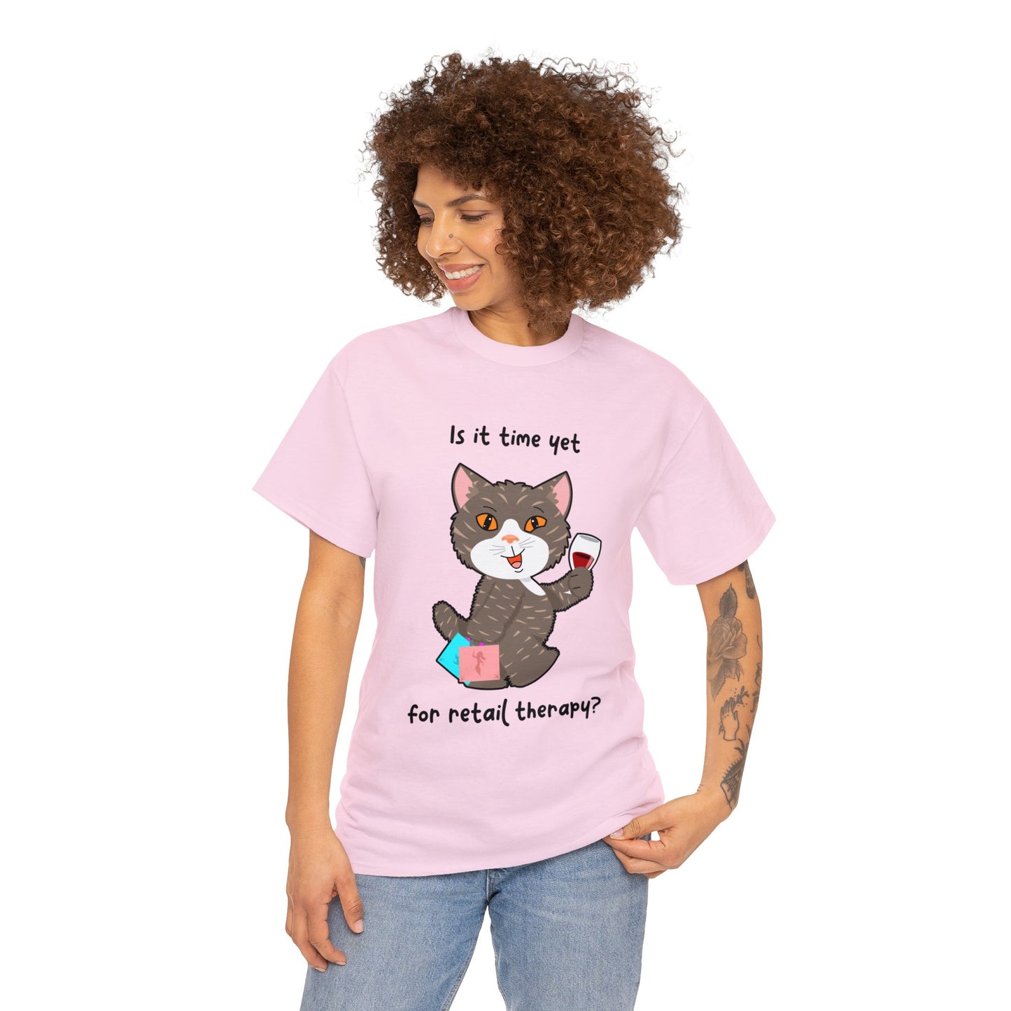 T-Shirt - HipaaCat - Is it time yet for retail therapy?