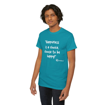 TheraPurrs Phrase T-Shirt - "Happiness is a choice.  Choose to be happy!"