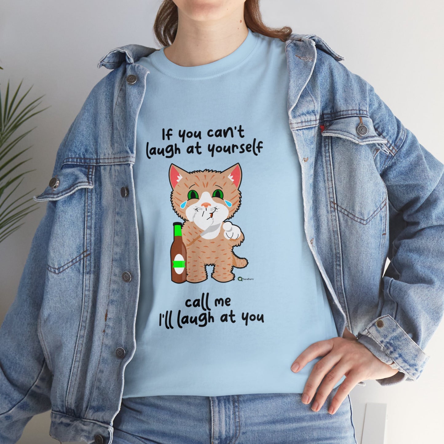 T-Shirt - SmartyCat - If you can't laugh at yourself - call me - I'll laugh at you