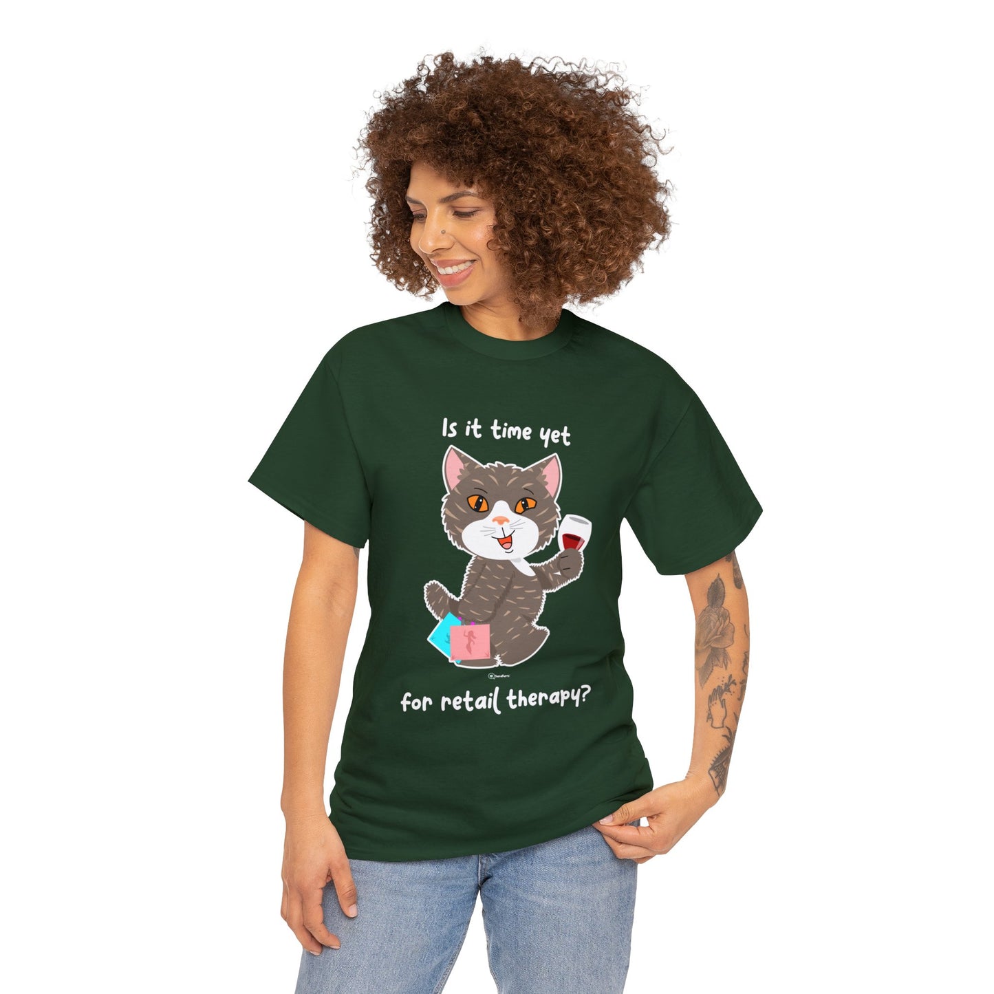 T-Shirt - HipaaCat - Is it time yet for retail therapy?