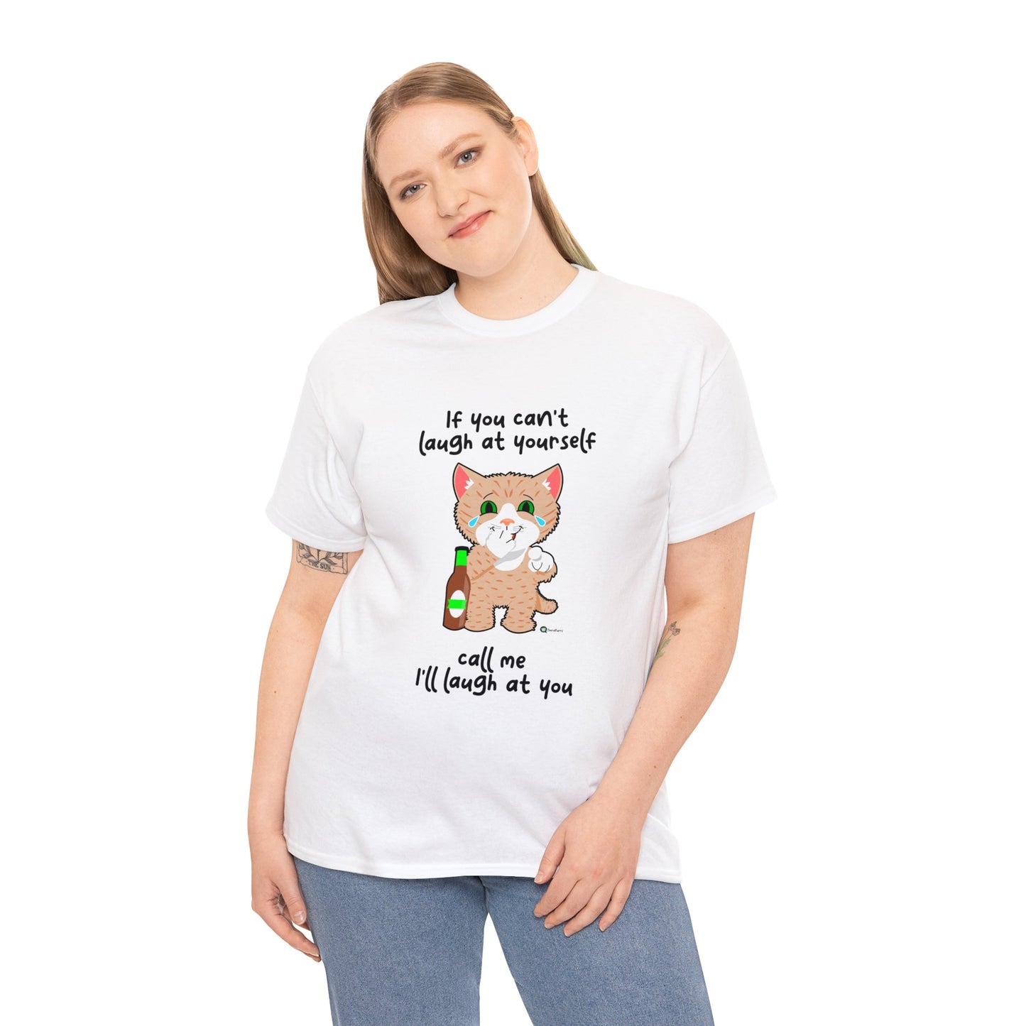 T-Shirt - SmartyCat - If you can't laugh at yourself - call me - I'll laugh at you