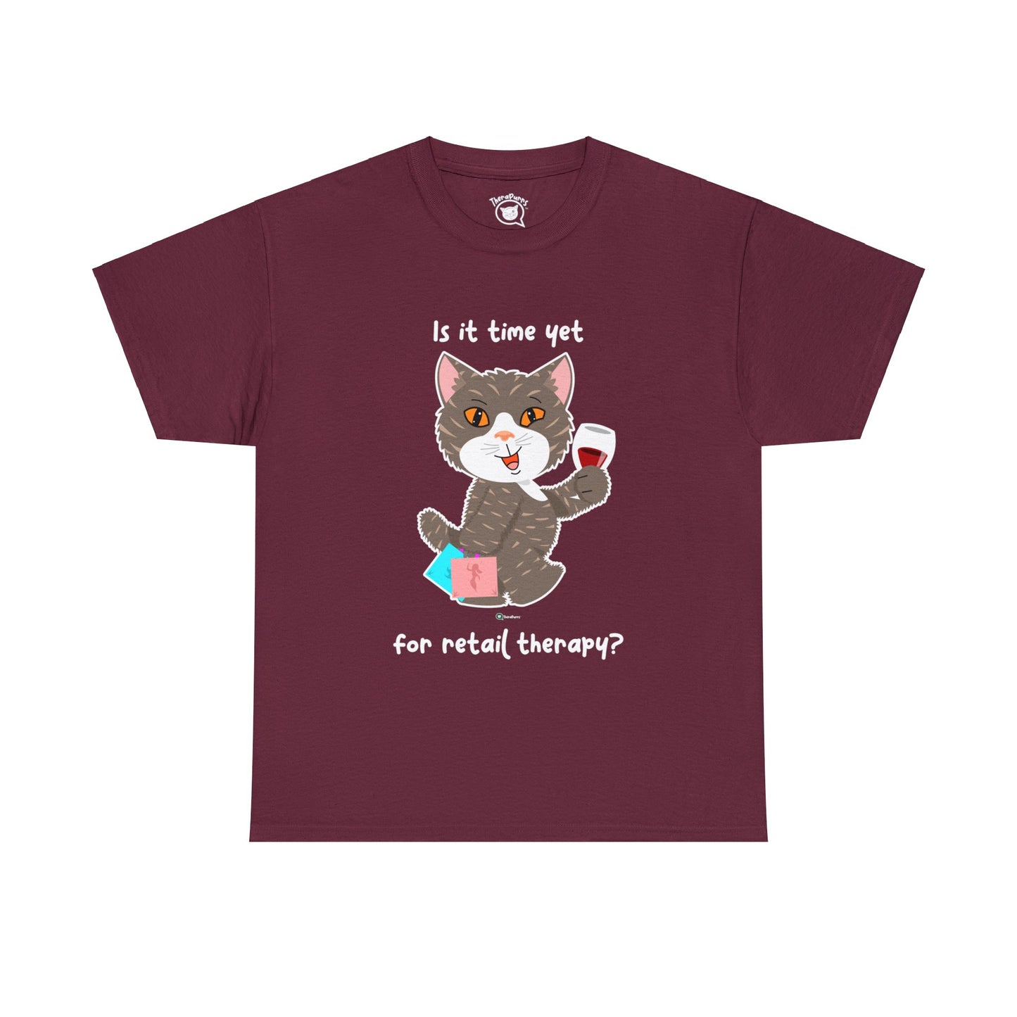 T-Shirt - HipaaCat - Is it time yet for retail therapy?