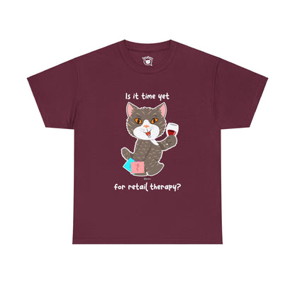 T-Shirt - HipaaCat - Is it time yet for retail therapy?