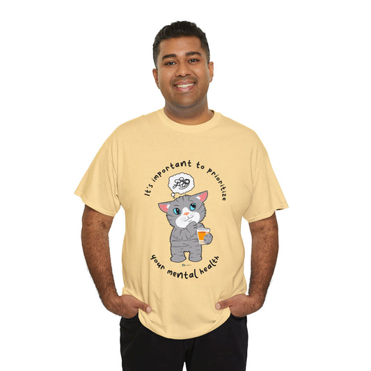 T-Shirt - TheraCat - It's important to prioritize your mental health