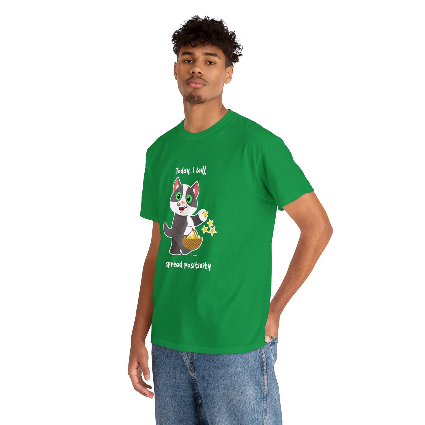 T-Shirt - PosiCat - Today, I will spread positivity