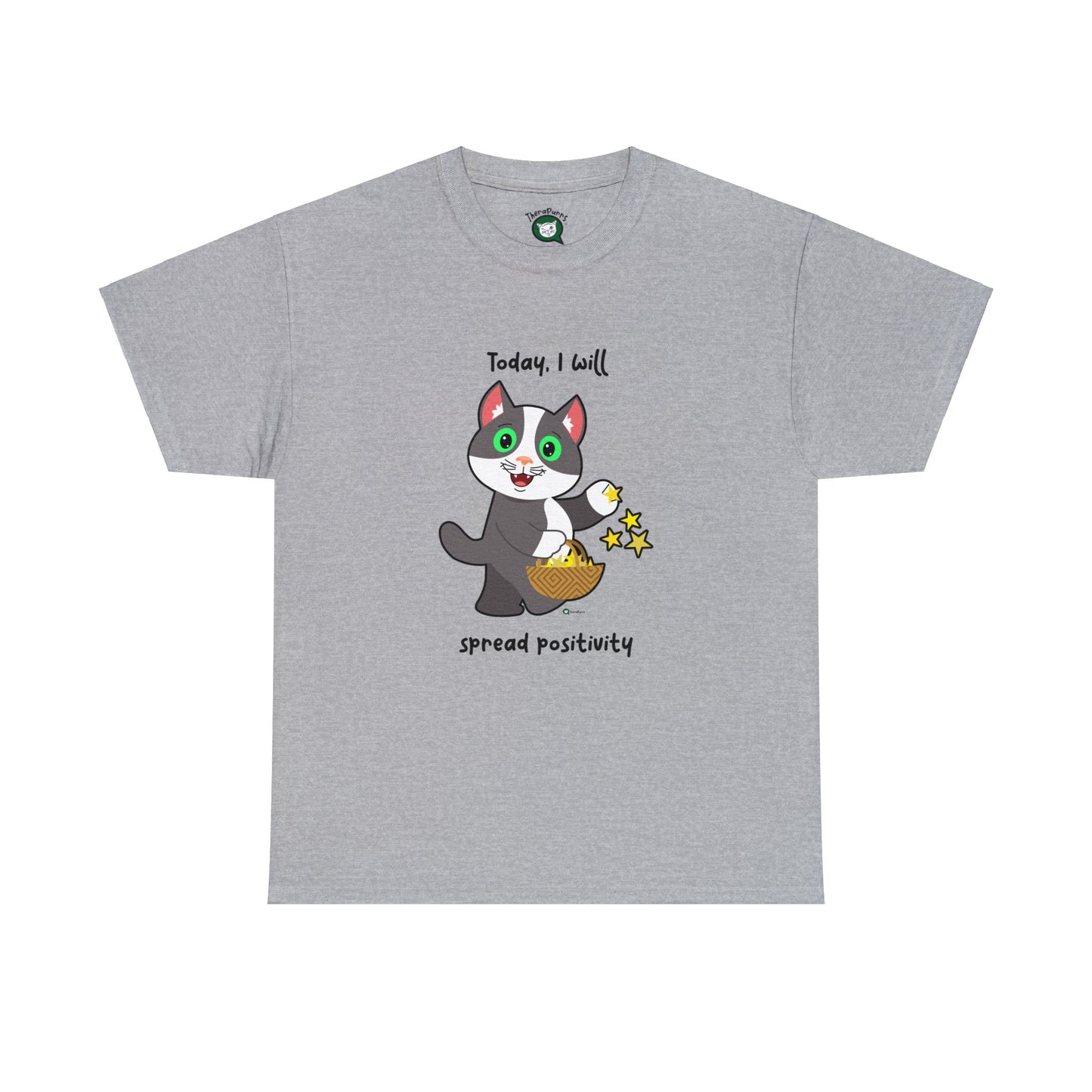 T-Shirt - PosiCat - Today, I will spread positivity