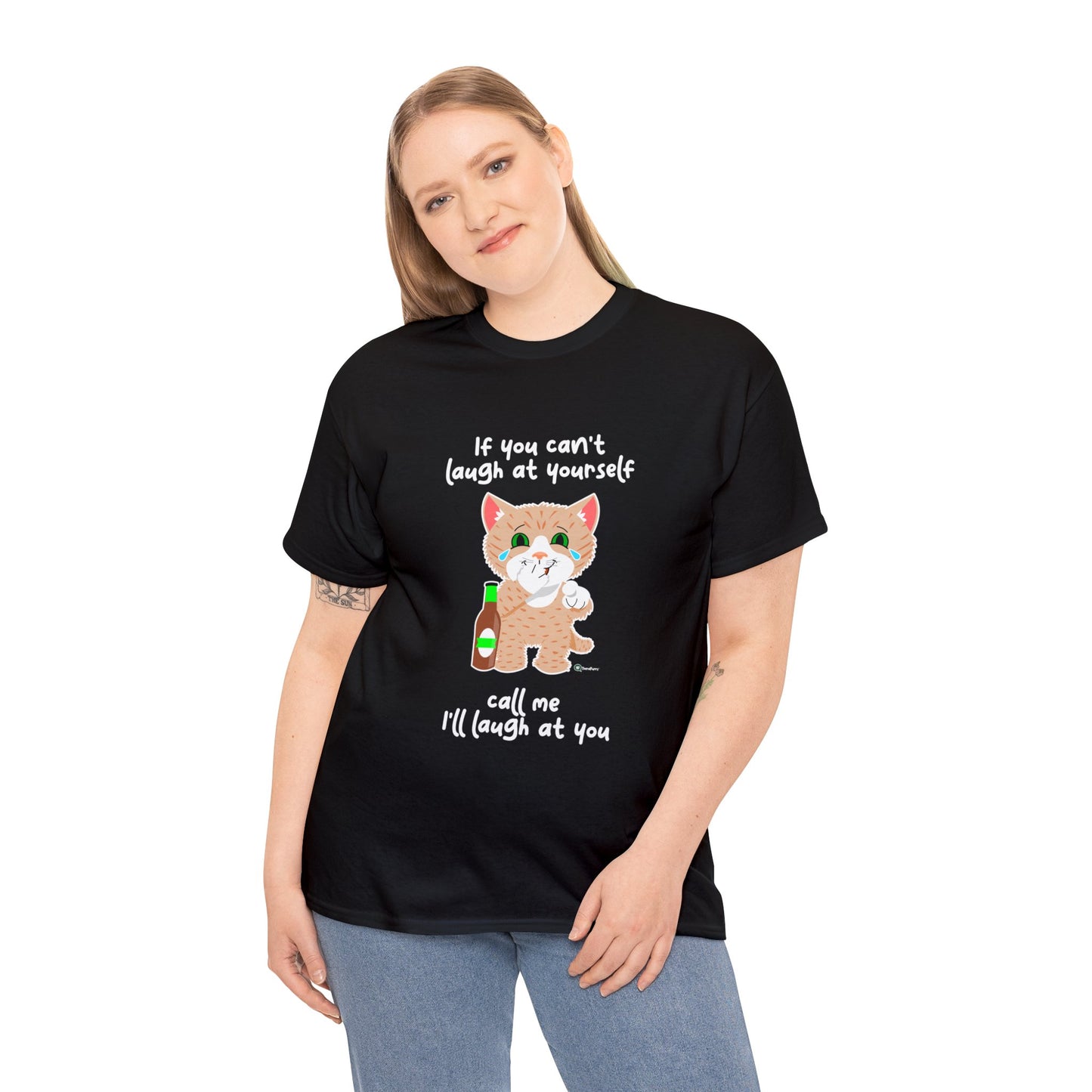 T-Shirt - SmartyCat - If you can't laugh at yourself - call me - I'll laugh at you