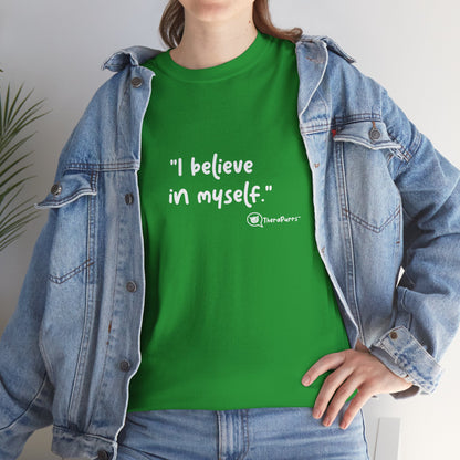 TheraPurrs Phrase T-Shirt - "I believe in myself"