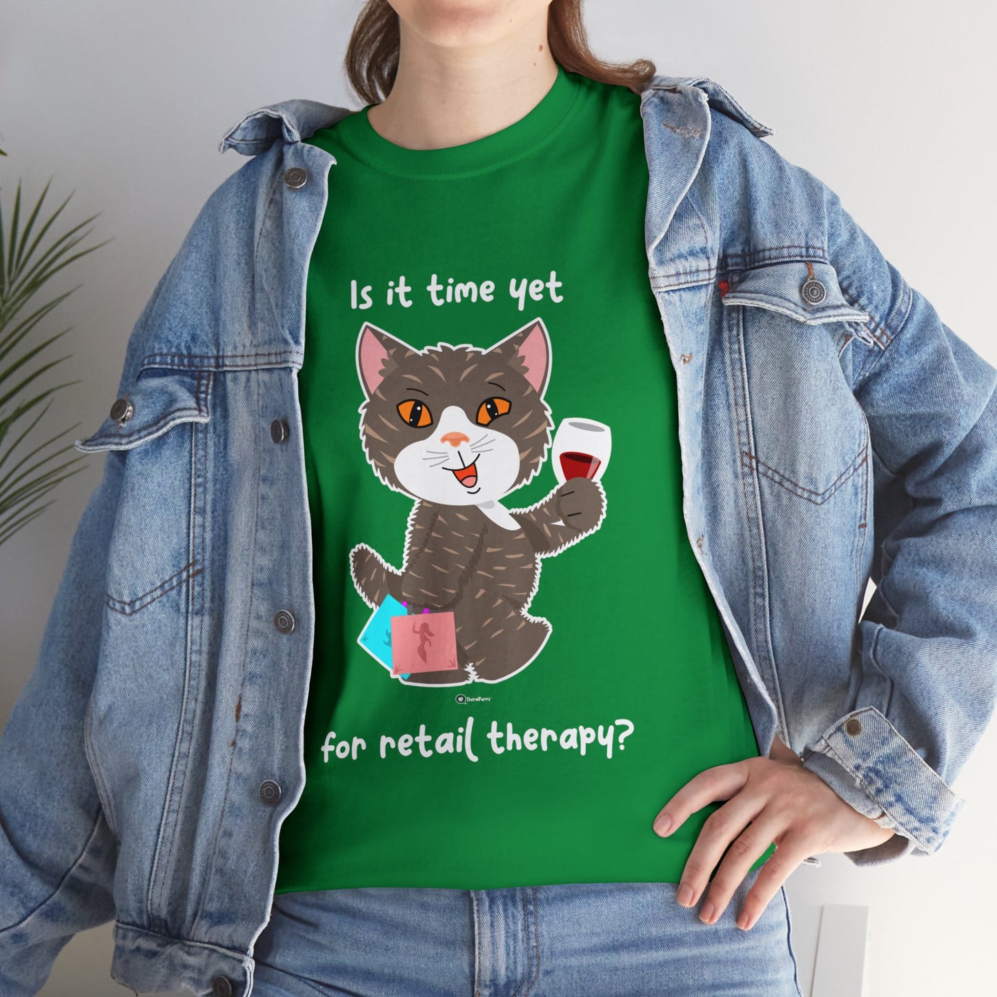 T-Shirt - HipaaCat - Is it time yet for retail therapy?