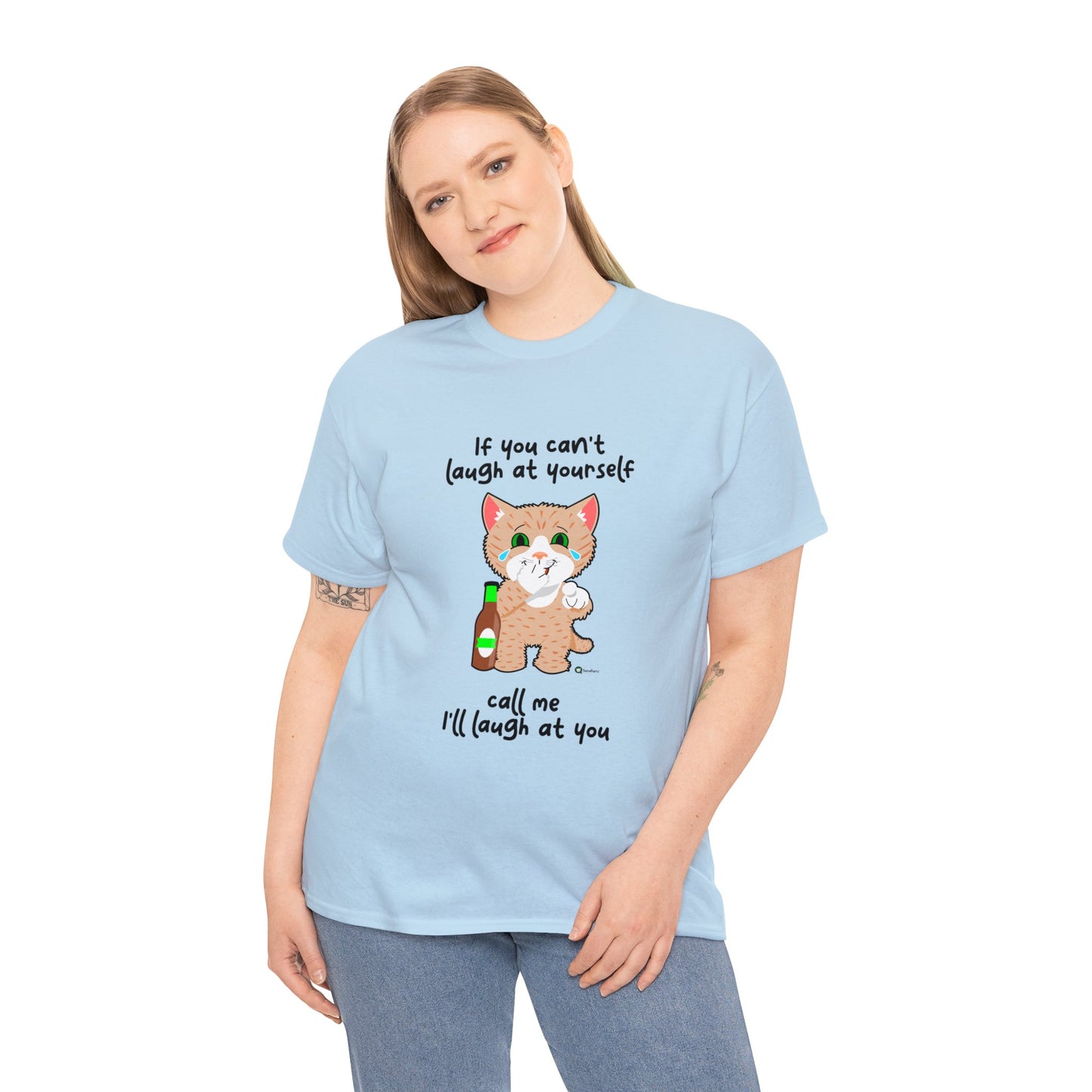 T-Shirt - SmartyCat - If you can't laugh at yourself - call me - I'll laugh at you