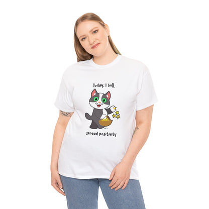 T-Shirt - PosiCat - Today, I will spread positivity