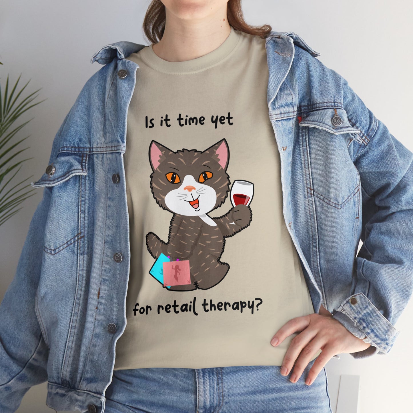 T-Shirt - HipaaCat - Is it time yet for retail therapy?