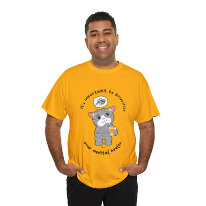 T-Shirt - TheraCat - It's important to prioritize your mental health